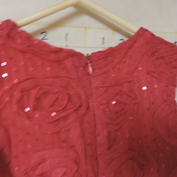 KNITWORKS little girl's roses, covered dress sz 4 - Picture 8 of 10